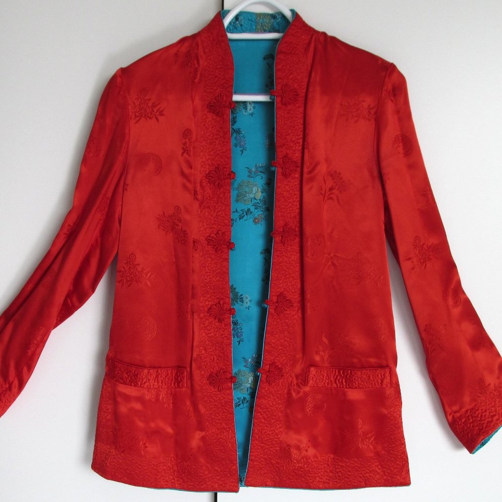 Reversible Asian Red/Blue Jacket Fits S/M